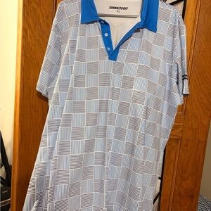 Blue Graphic Polo Shirt Shankitgolf XL